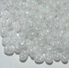 25 grams of 3x7mm Milky White Lustre Farfalle Seed Beads